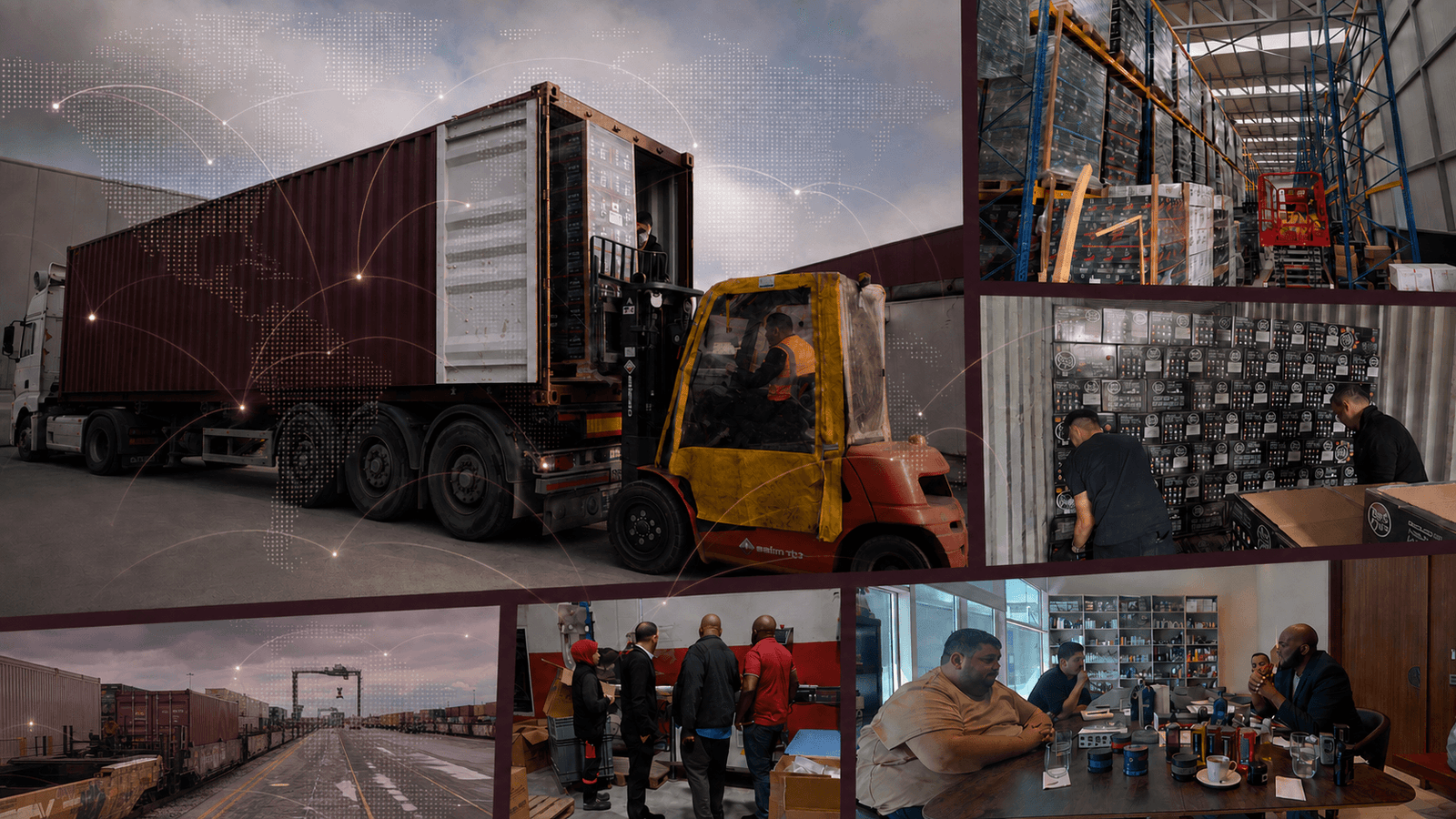 International trade, container loading, warehousing and B2B meetings